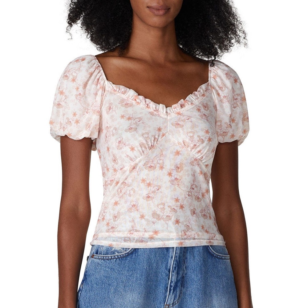 Louna Mesh Milkmaid Top Size Large